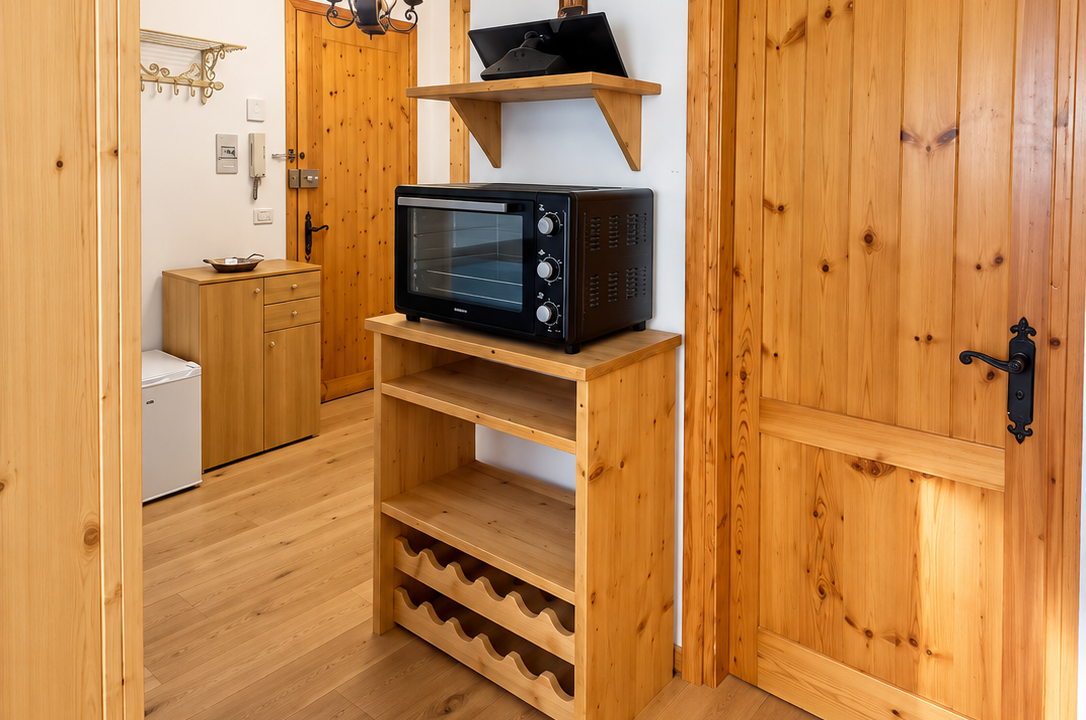Ingresso rustico in legno caldo